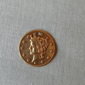 100-ish Lady Liberty Faux Coins for jewelry or embellishment lightweight 0.75"D